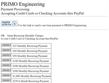 Tablet Screenshot of payments.primo.ws